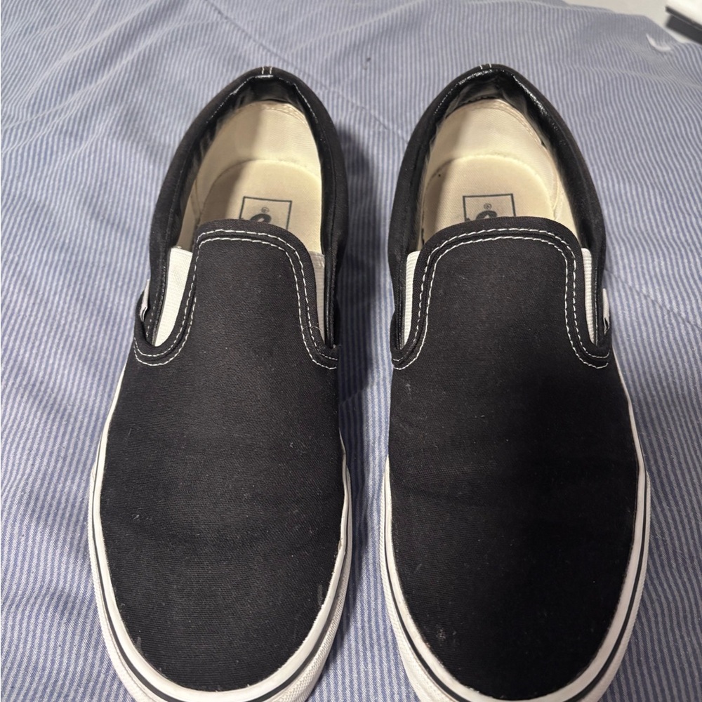 Like new black slip on vans. A lot off life left in them! Size 10.5 women’s